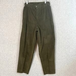 Venezia Pleated Corduroy Trouser Pants Size 14 Bareback Preppy USA Vtg 80s